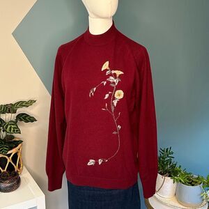 Vintage 90 Glenevan of Tweeddale Burgundy Scottish Cashmere Turtleneck Sweater M